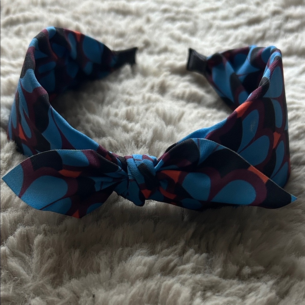 NEW Blue Modern Patterned Print Knot Headband - Women Hair Accessories